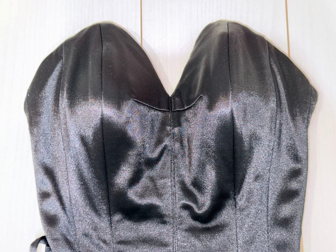 バニーガール コスチューム サテン 黒 アトリエダーム バニースーツ