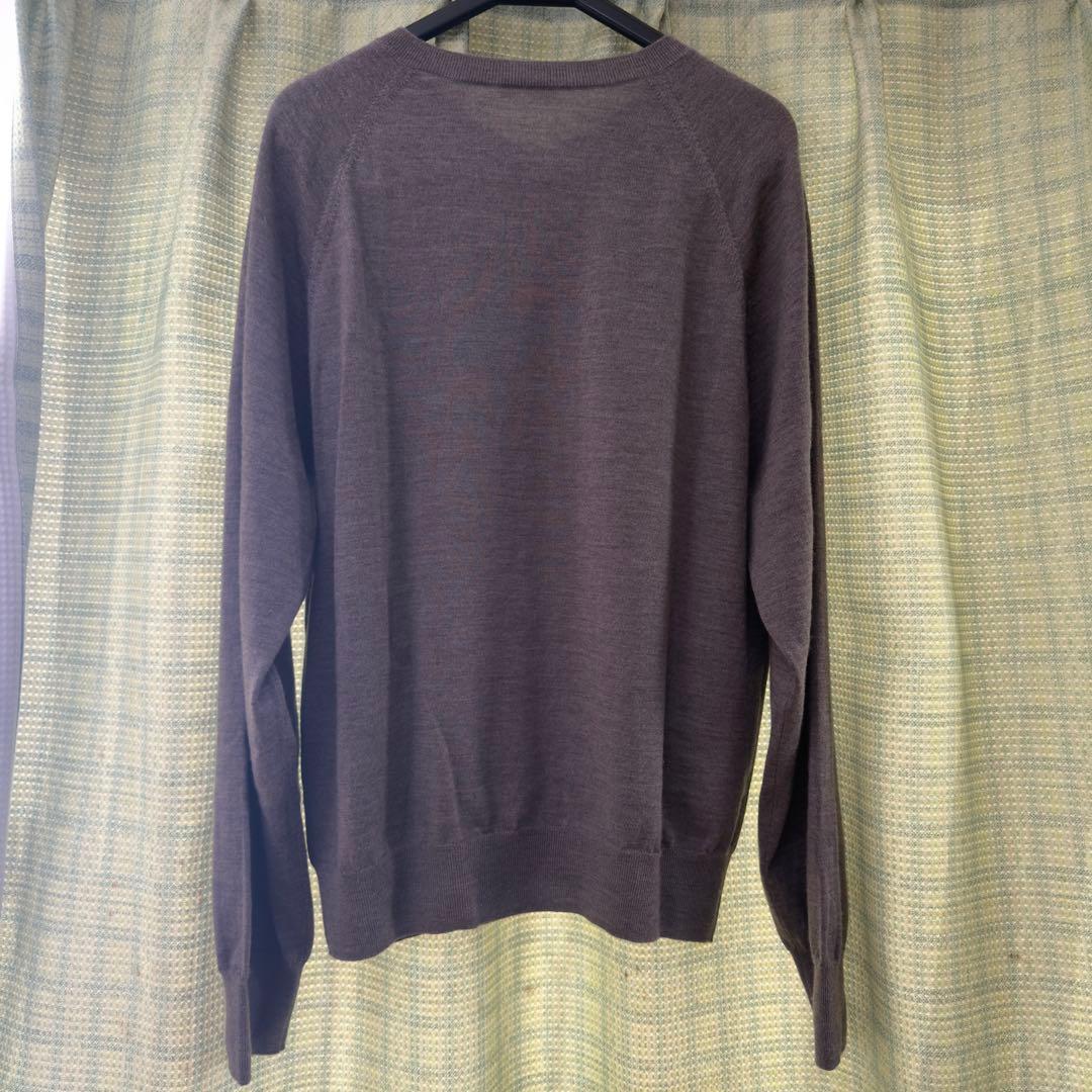 1/18まで限定価格 W/Si/Ca 18G V Neck Knit S