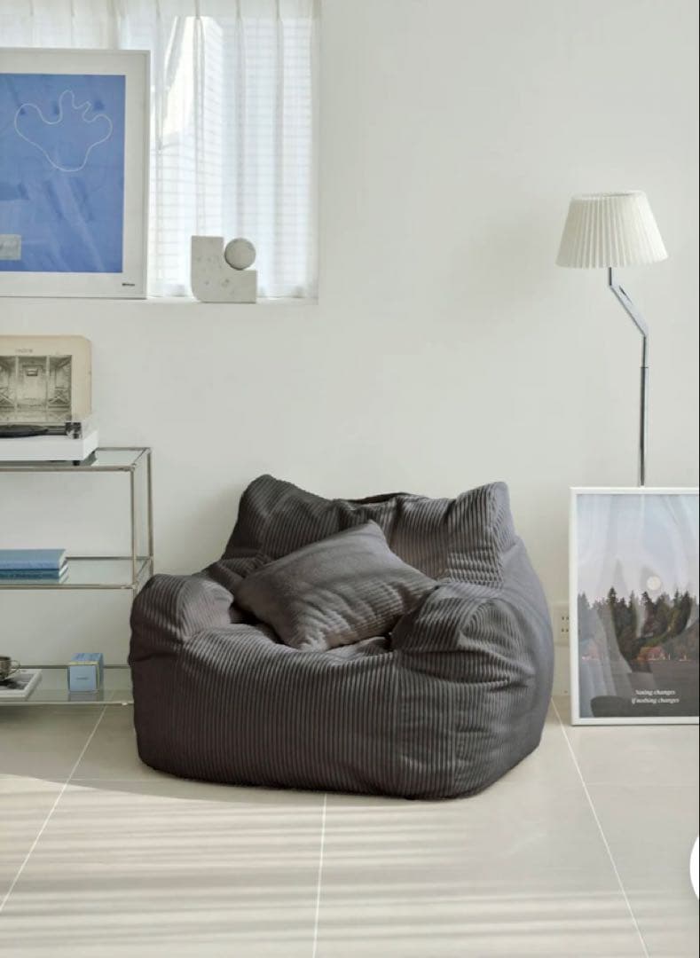 loosy LOOSY 1人掛けビーズソファ チャコール