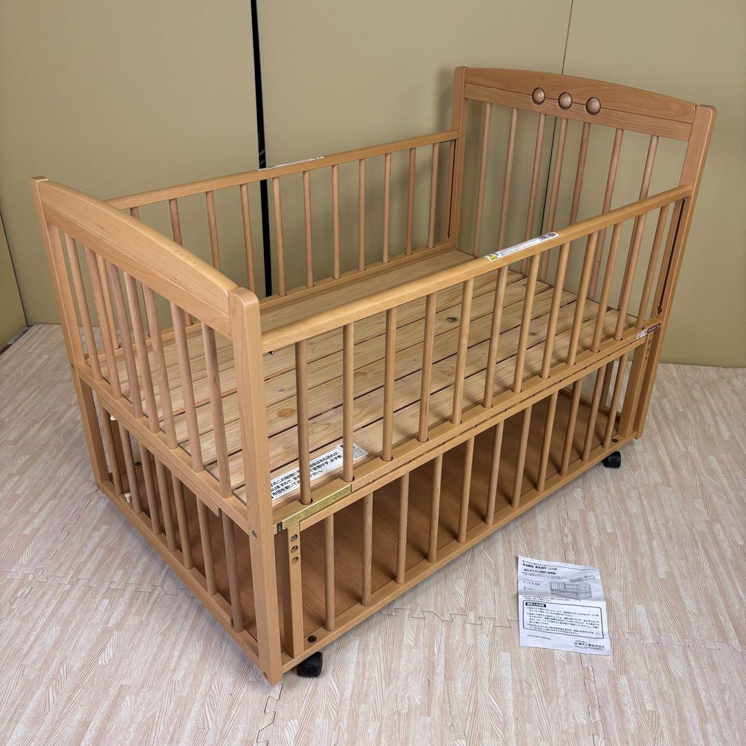 ☆すのこ床板☆美品☆　日本製　サワベビー　デュアルスライドベッド　ティアラDX