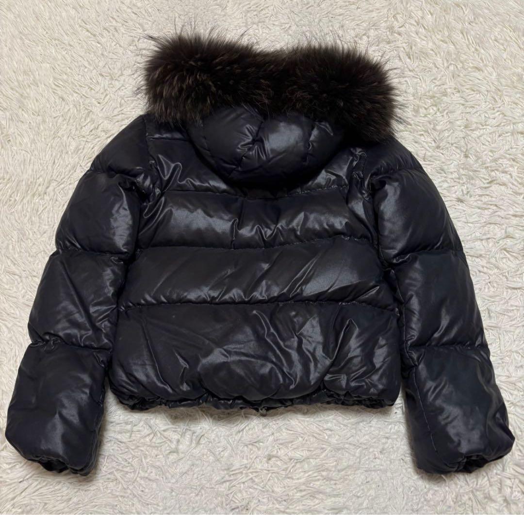 DUVETICA ファー ダウンジャケット ブラック y2k 38 短丈