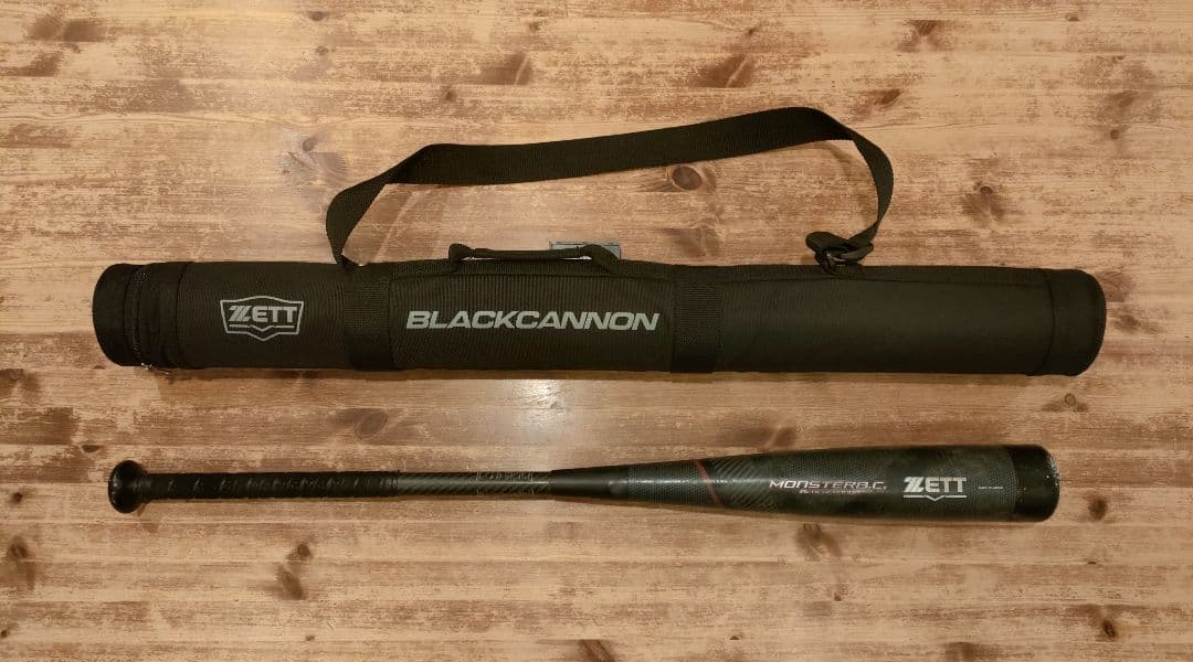 【専用ケース付】ZETT 一般軟式用バット モンスターブラックキャノン 83cm