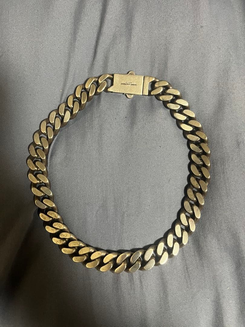 サンローラン喜平 メタルカーブチェーンネックレス