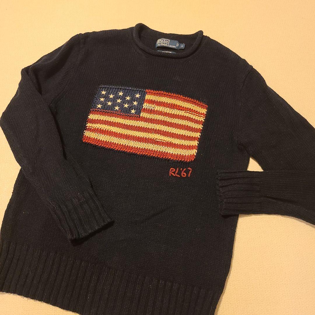 【希少】Polo by RALPH LAUREN 星条旗 ニット セーター