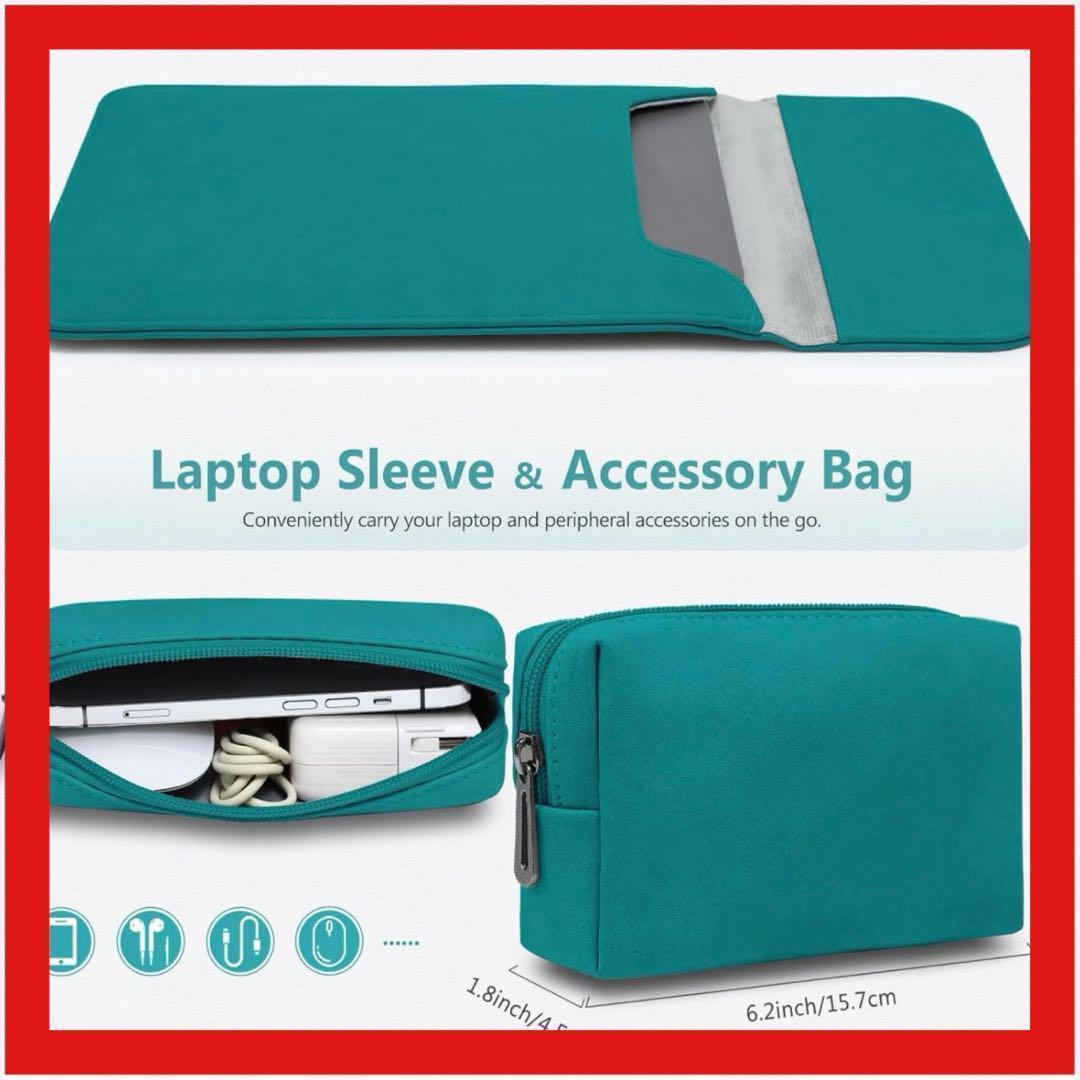 HYZUO 13インチ MacBook Air 薄型 収納袋付き 撥水加工 緑