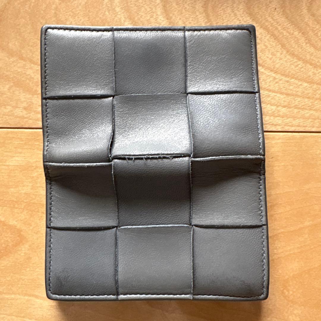 BOTTEGA VENETA グレー レザーパッチワーク名刺入れ　カード