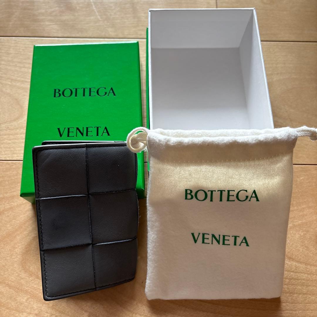 BOTTEGA VENETA グレー レザーパッチワーク名刺入れ　カード