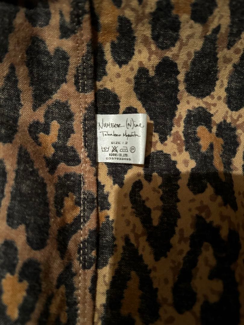 ナンバーナイン NUMBER (N)INEレオパード柄 豹柄 長袖シャツ