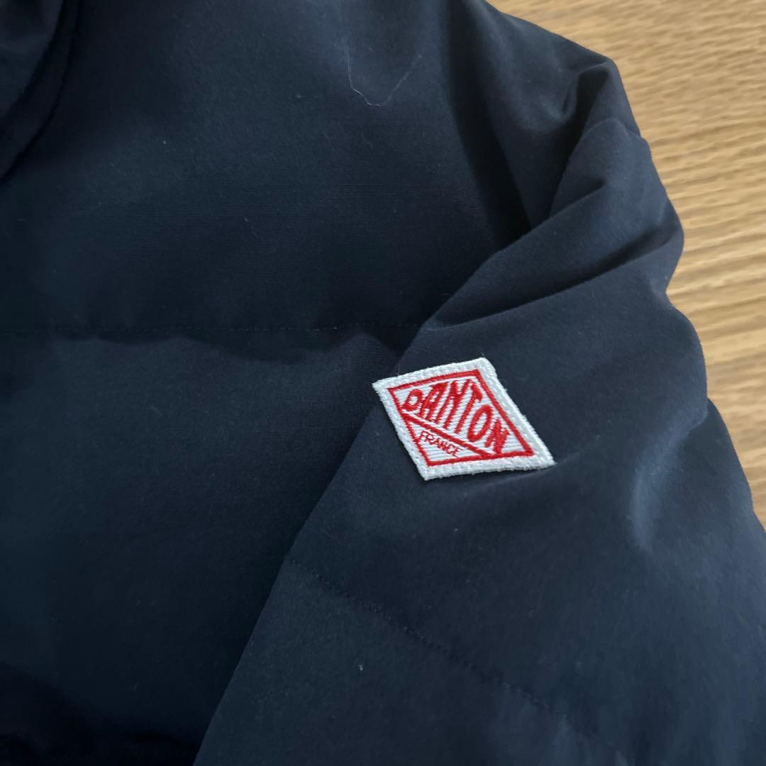 DANTON ネイビー ダウンジャケット フード付き