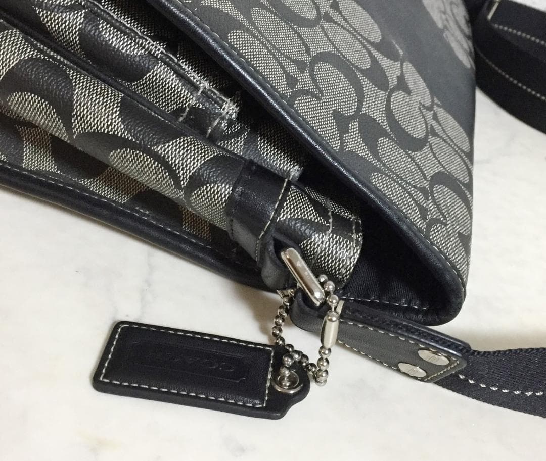 no32053 コーチ F70590 ヘリテージストライプ ショルダー バッグ