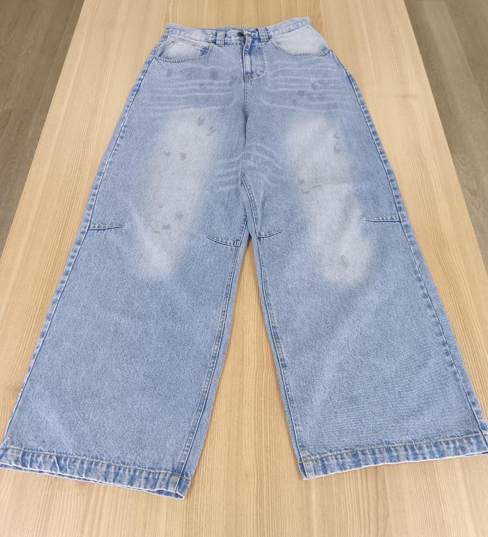 【ヤマタケル】BELVET 　バギーデニム　ライトブルー