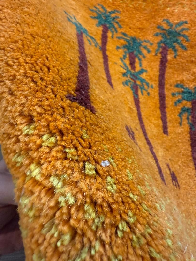 ギャッベ ペルシャ絨毯 42x57cm ギャベ 玄関マット 手織り ラグ 絨毯