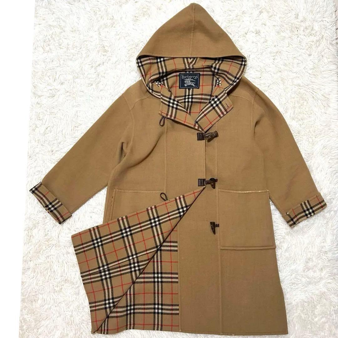 ✨カシミヤ混✨BURBERRY バーバリー　ダッフルコート　ノバチェック　S