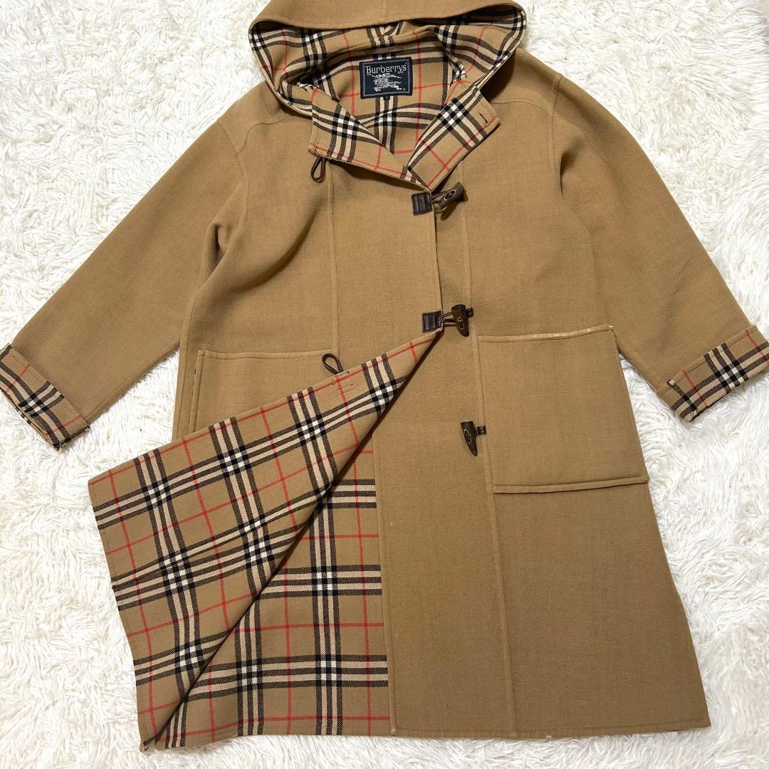 ✨カシミヤ混✨BURBERRY バーバリー　ダッフルコート　ノバチェック　S