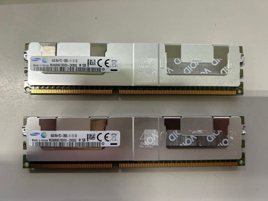 計128GB(64GB×2枚) 8Rx4 PC3-12800L