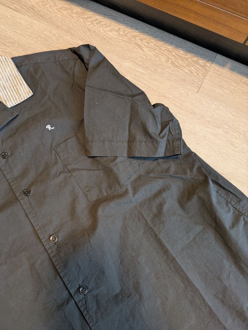 ラフシモンズ ブラック半袖シャツ 50