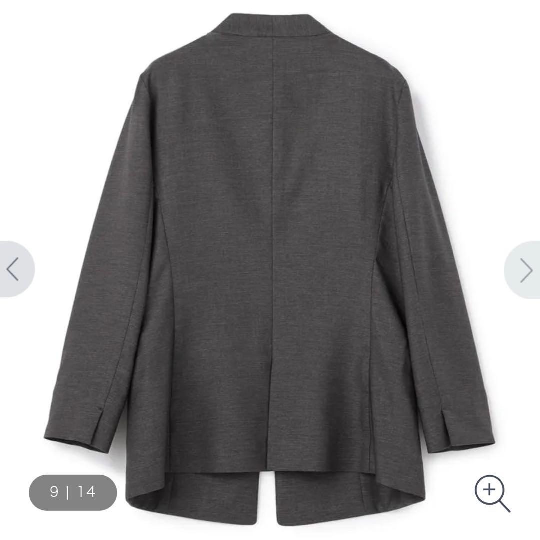 【限定値下げ】AOKI 麻調グレー スーツ上下セット15号