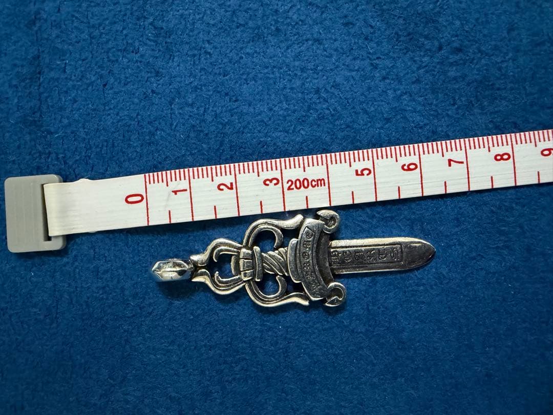 シルバー925 ダガーペンダント　アンカーチェーン (刻印あり)