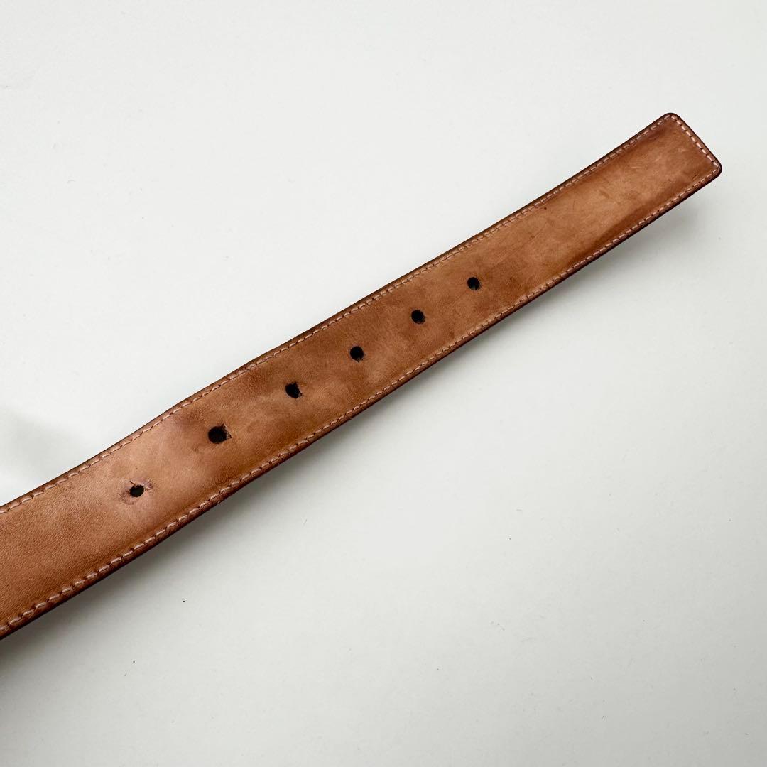 GUCCI　ベルト　マイクロシマ　GG柄　レザー　ブラック　シルバー