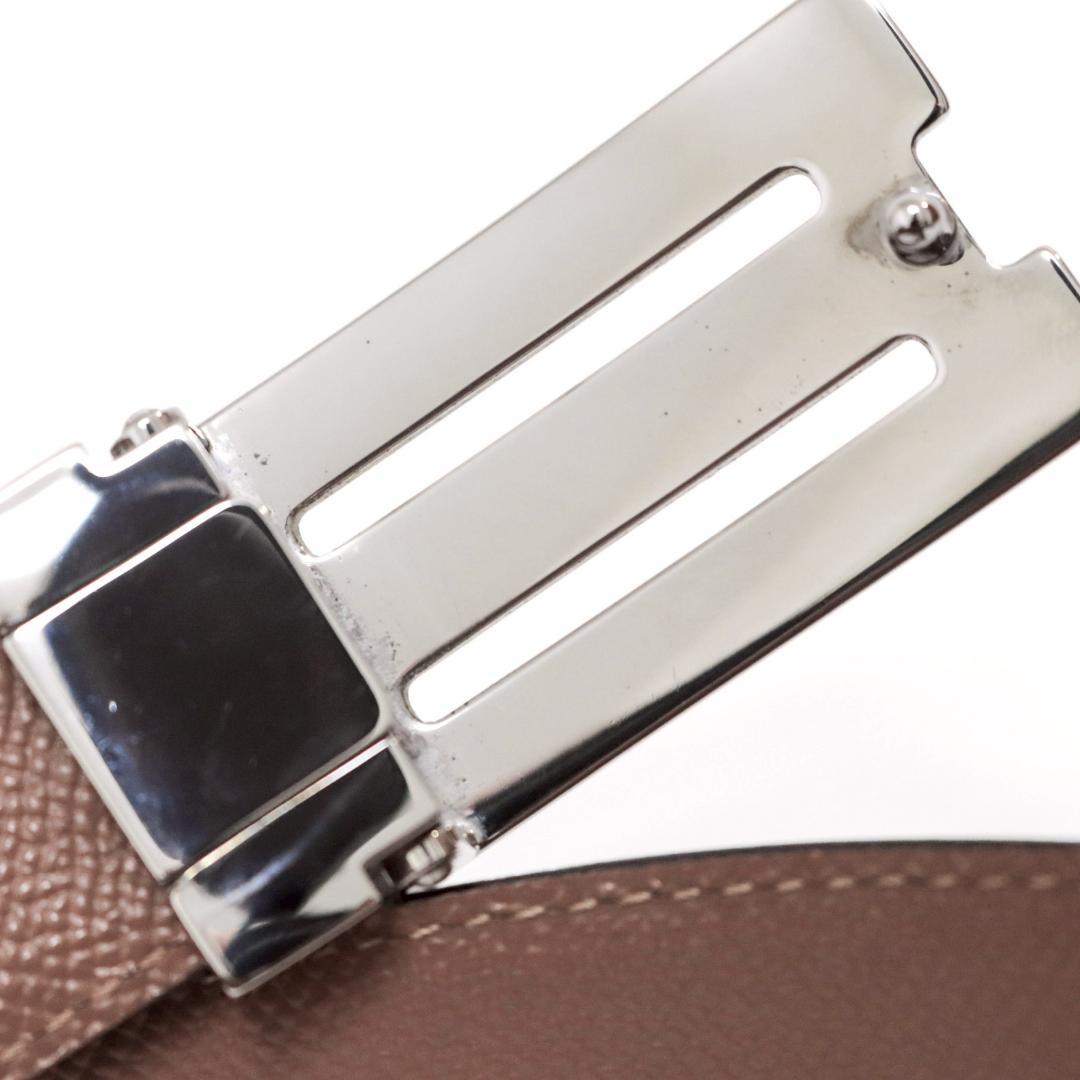 BVLGARI ロゴバックル レザーベルト 82cm±5／幅3cm n43