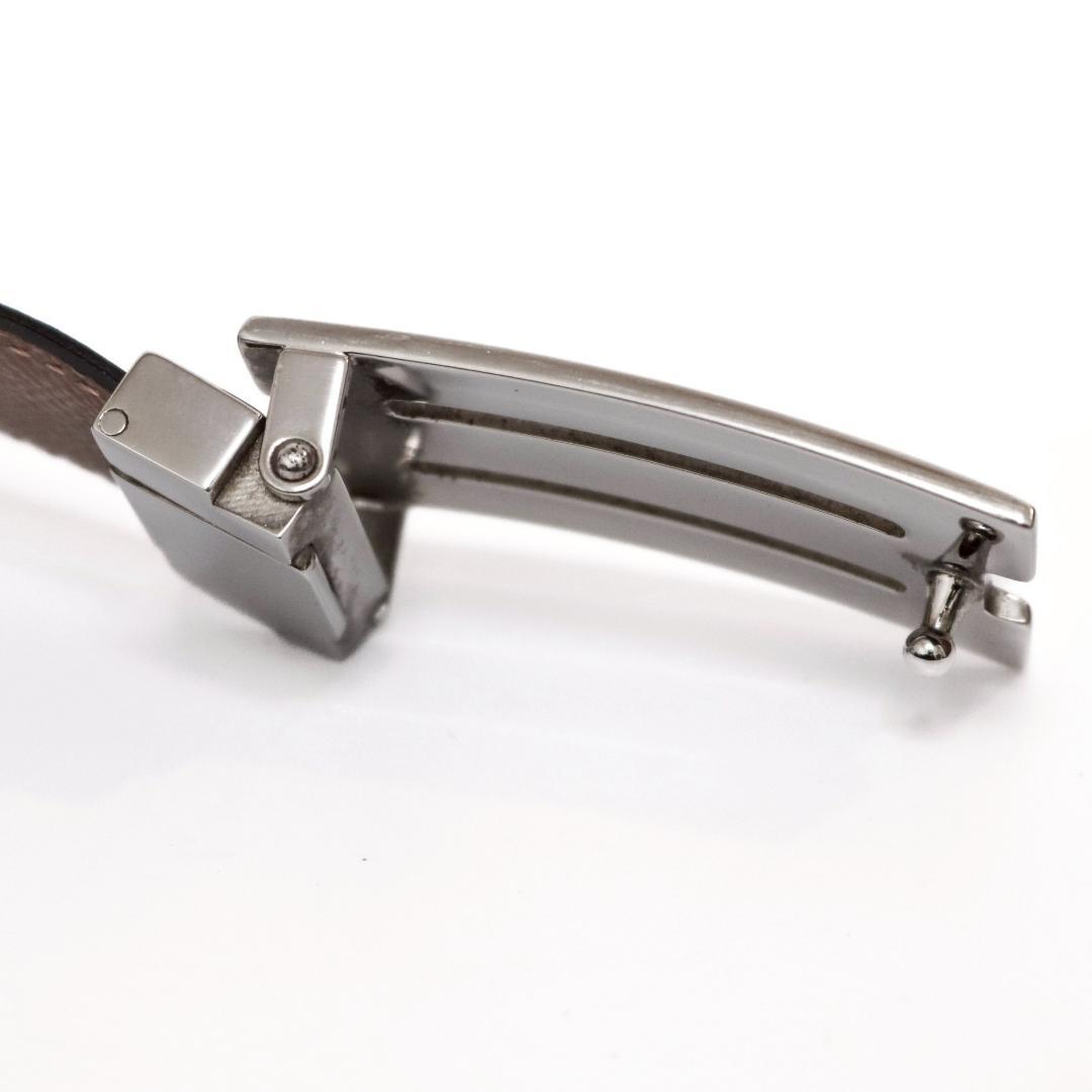 BVLGARI ロゴバックル レザーベルト 82cm±5／幅3cm n43