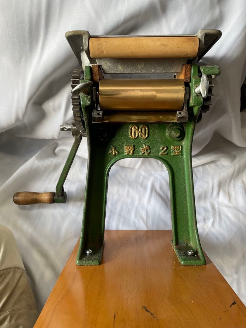 小型製麺機 2型 手動式 緑色　2ミリ