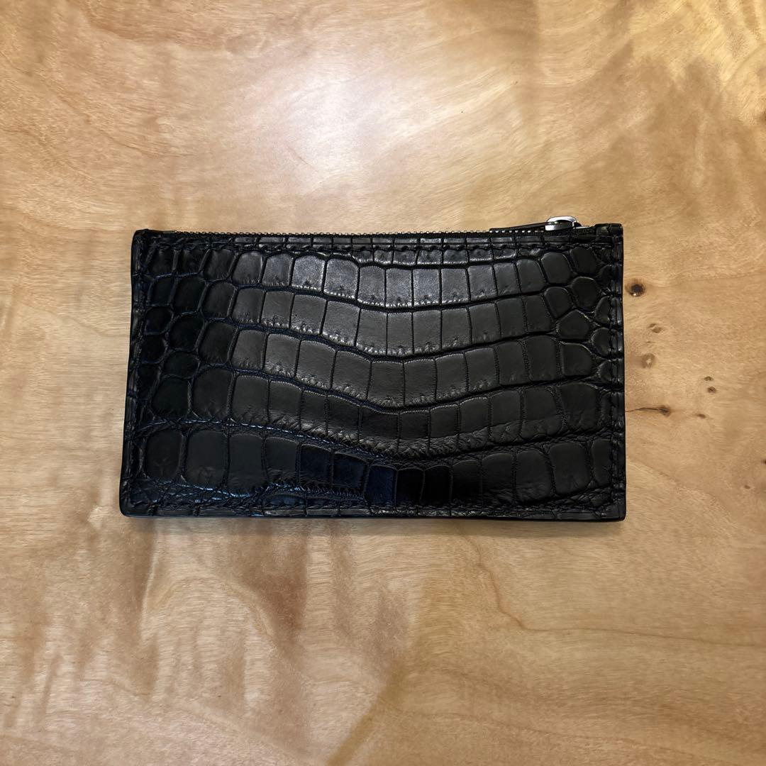 クロコダイルレザー ケース ブラック