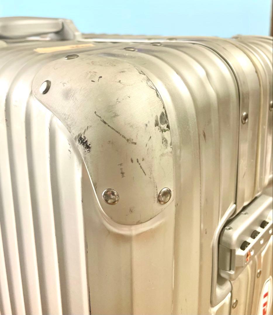 【中古品】RIMOWA_TOPASスーツケース104L/シルバーメタル93277