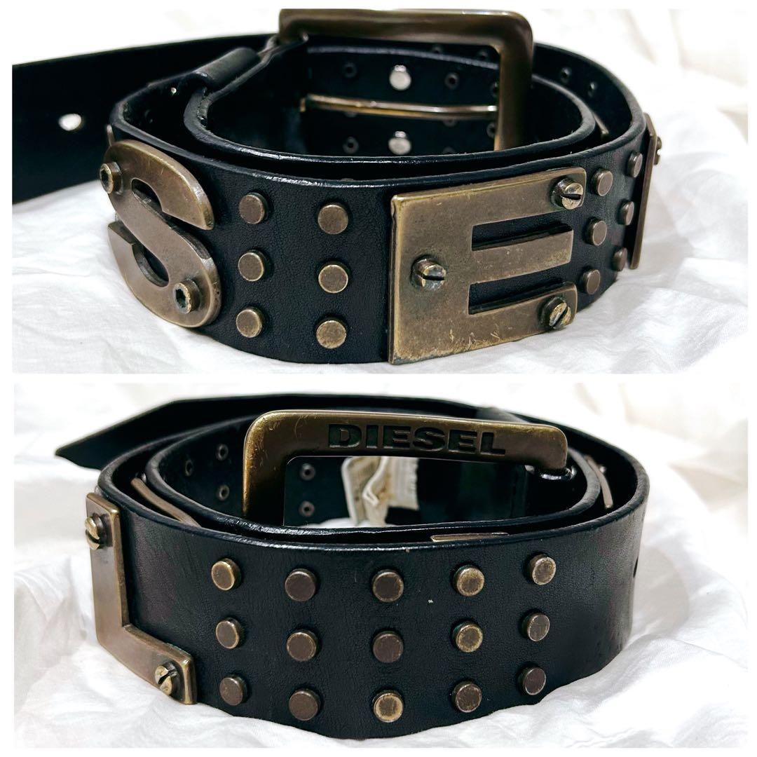 vintage diesel studs belt y2k 00’s