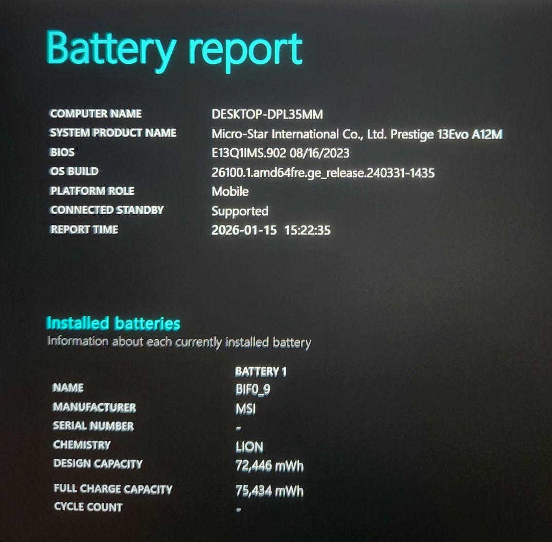 Prestige 13Evo 第12世代Corei5 16GB 512GB