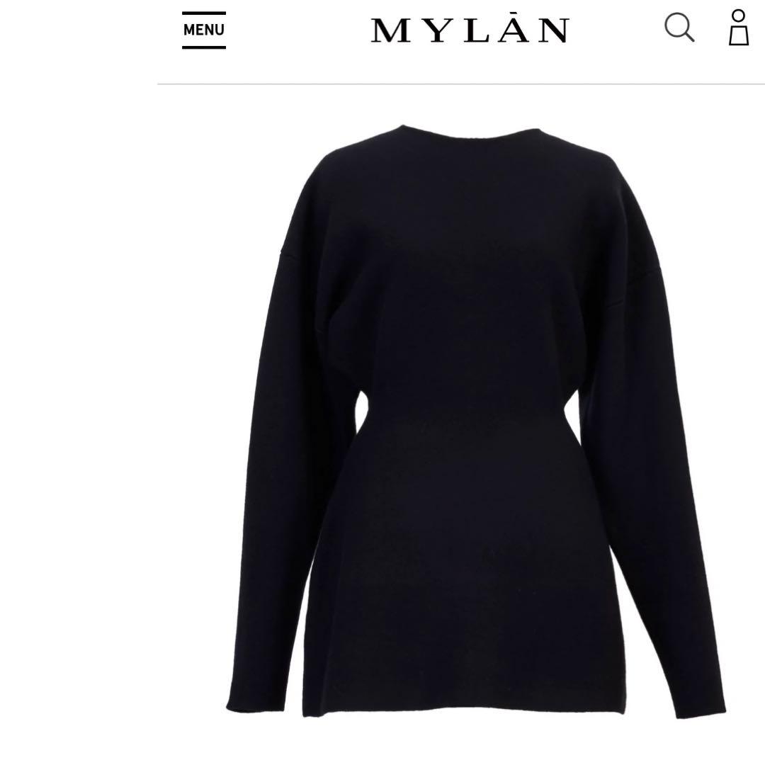 定価約10万円 一瞬で売り切れMYLAN カシミヤ混ニットドレス 美シルエット