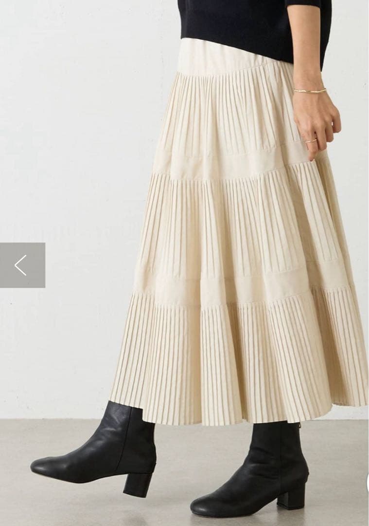 ビアズリー プリーツロングスカート