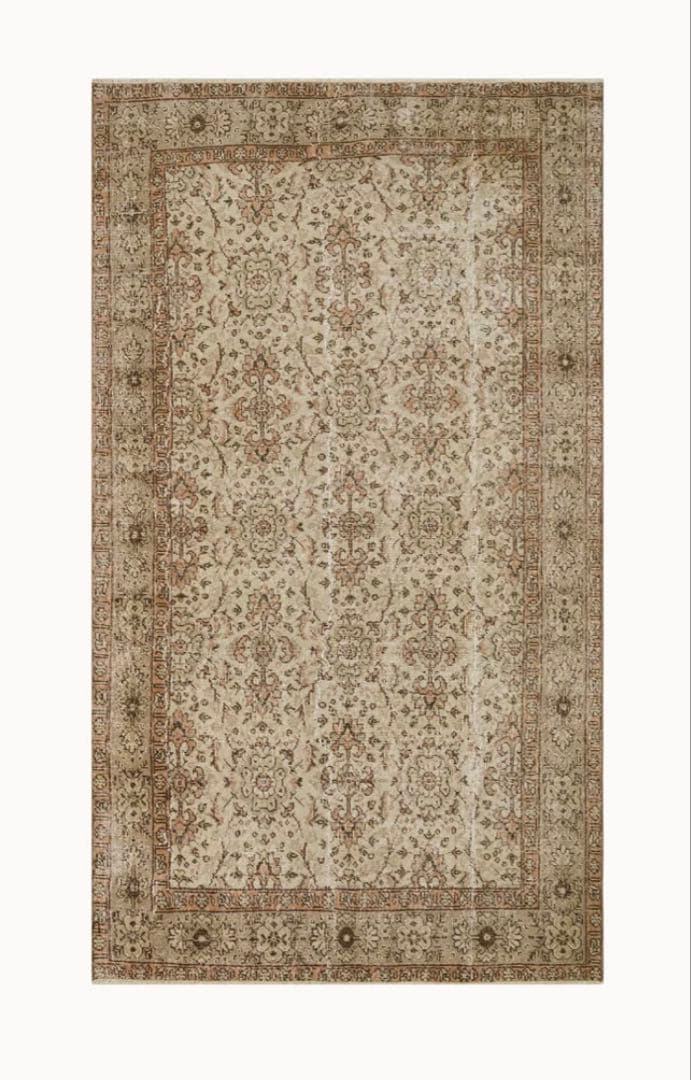 トルコヴィンテージラグ 142 × 254 ベージュ アナトリア地方