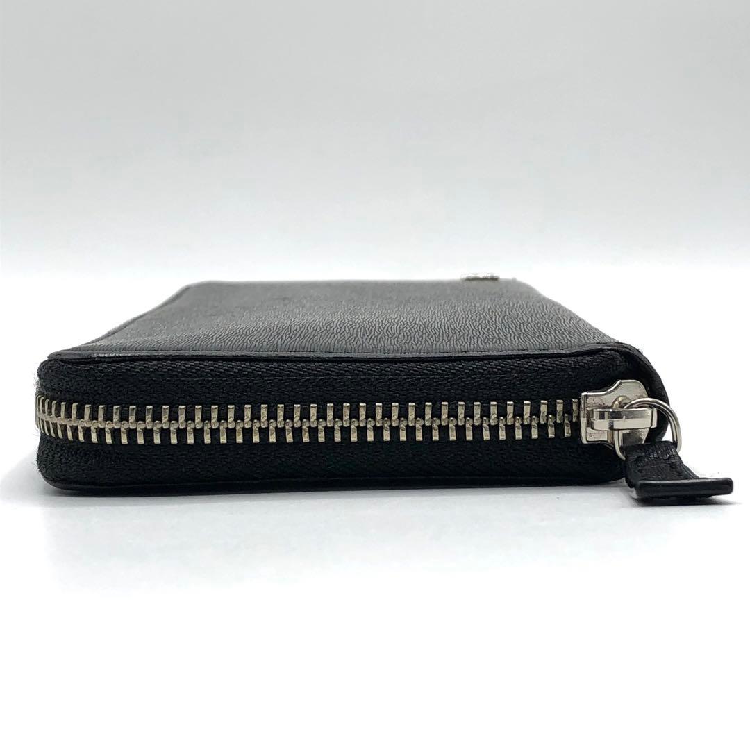 ポーター カレント 長財布 ラウンドジップ レザー 本革 ロゴ 黒