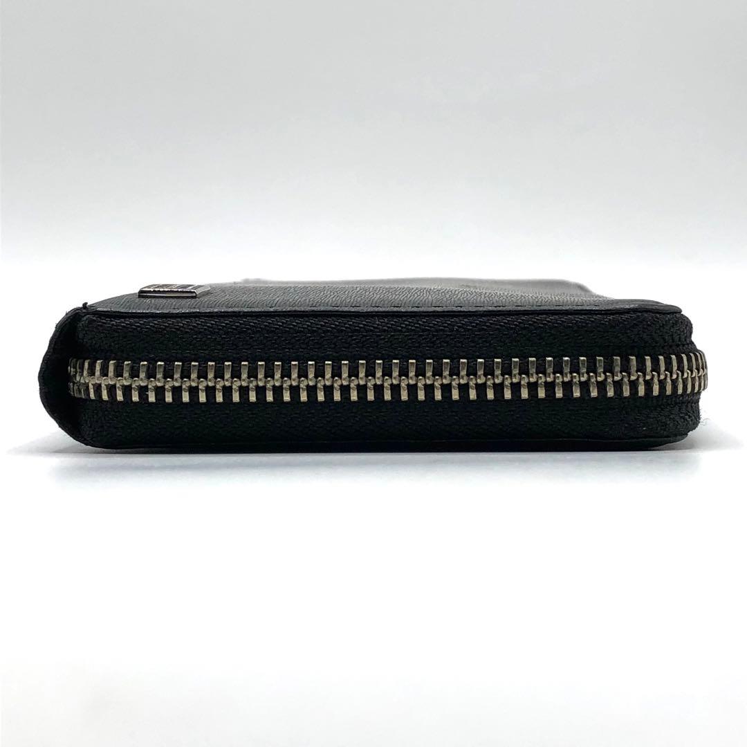 ポーター カレント 長財布 ラウンドジップ レザー 本革 ロゴ 黒