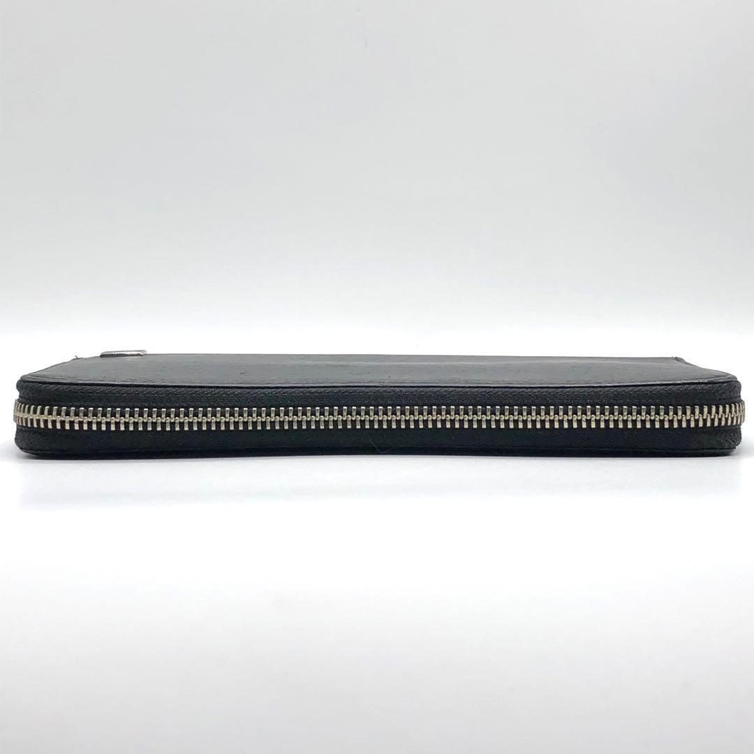 ポーター カレント 長財布 ラウンドジップ レザー 本革 ロゴ 黒