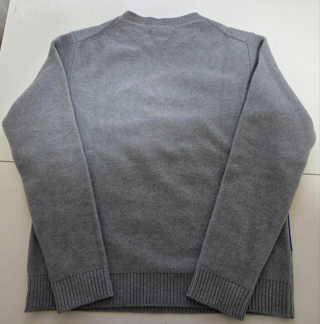 メゾンキツネ　狐デザイン ニットセーター グレー/ブルー