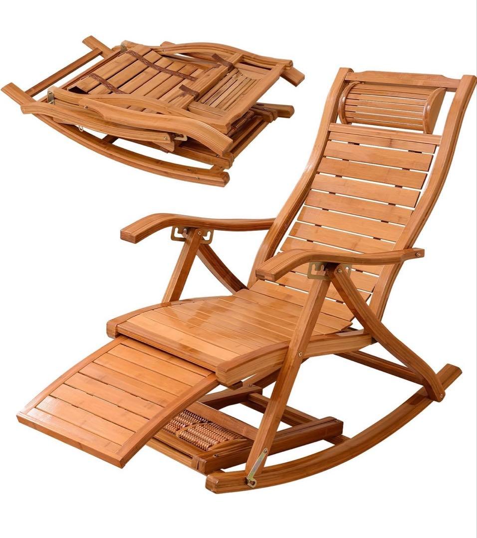 竹製　ロッキングチェア 折りたたみ式　新品未開封