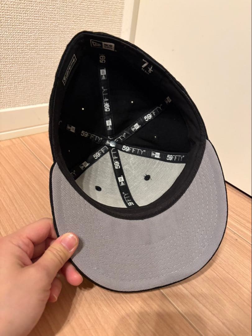 Supreme ベースボールキャップ ブラック 7 1/8