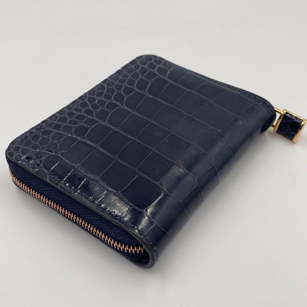 現行・最高級✨ルイヴィトン クロコダイル ジッピー パース LV ネイビー