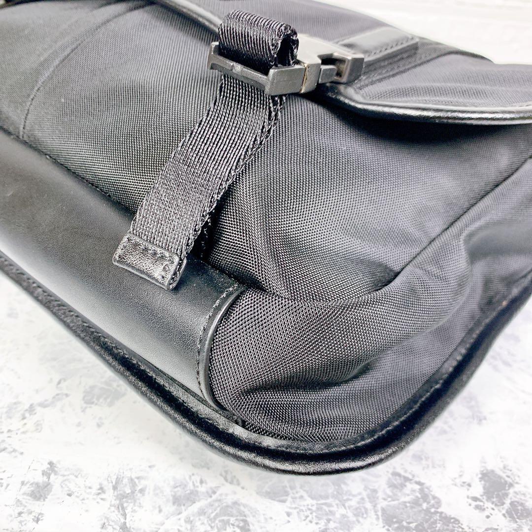 【美品✨】ポロ ラルフローレン メッセンジャーバッグ ショルダー レザー 黒