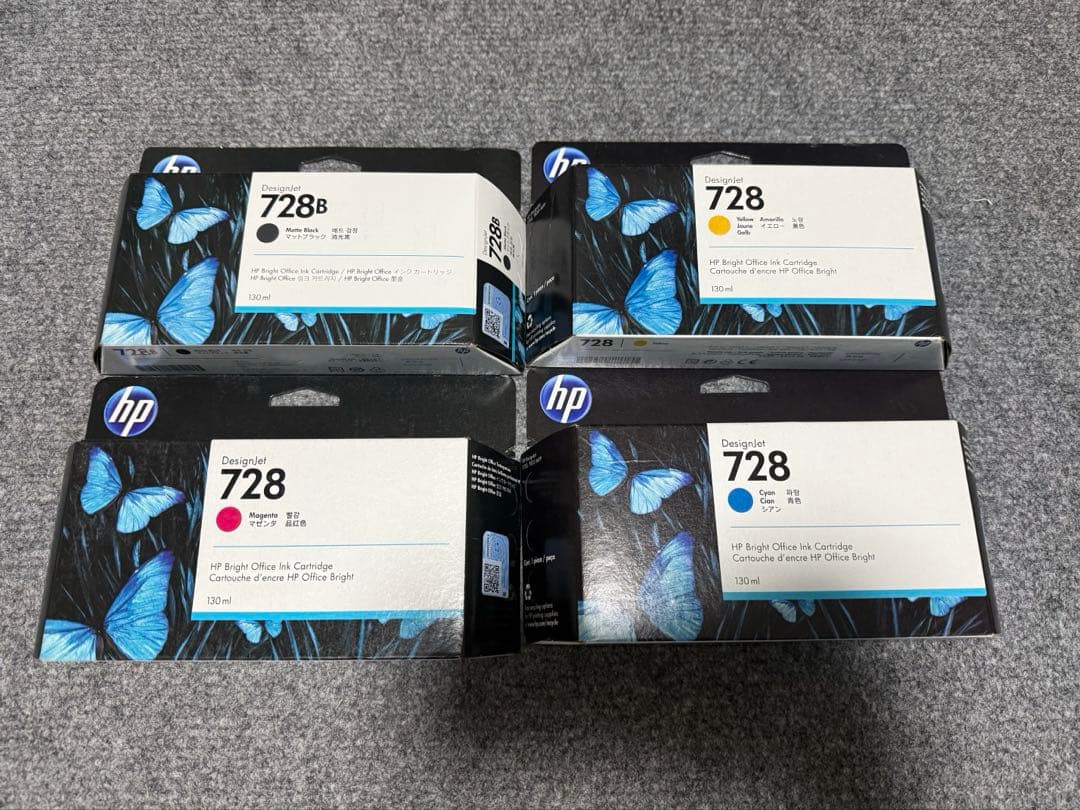 HP 728 インクカートリッジ 4色セット