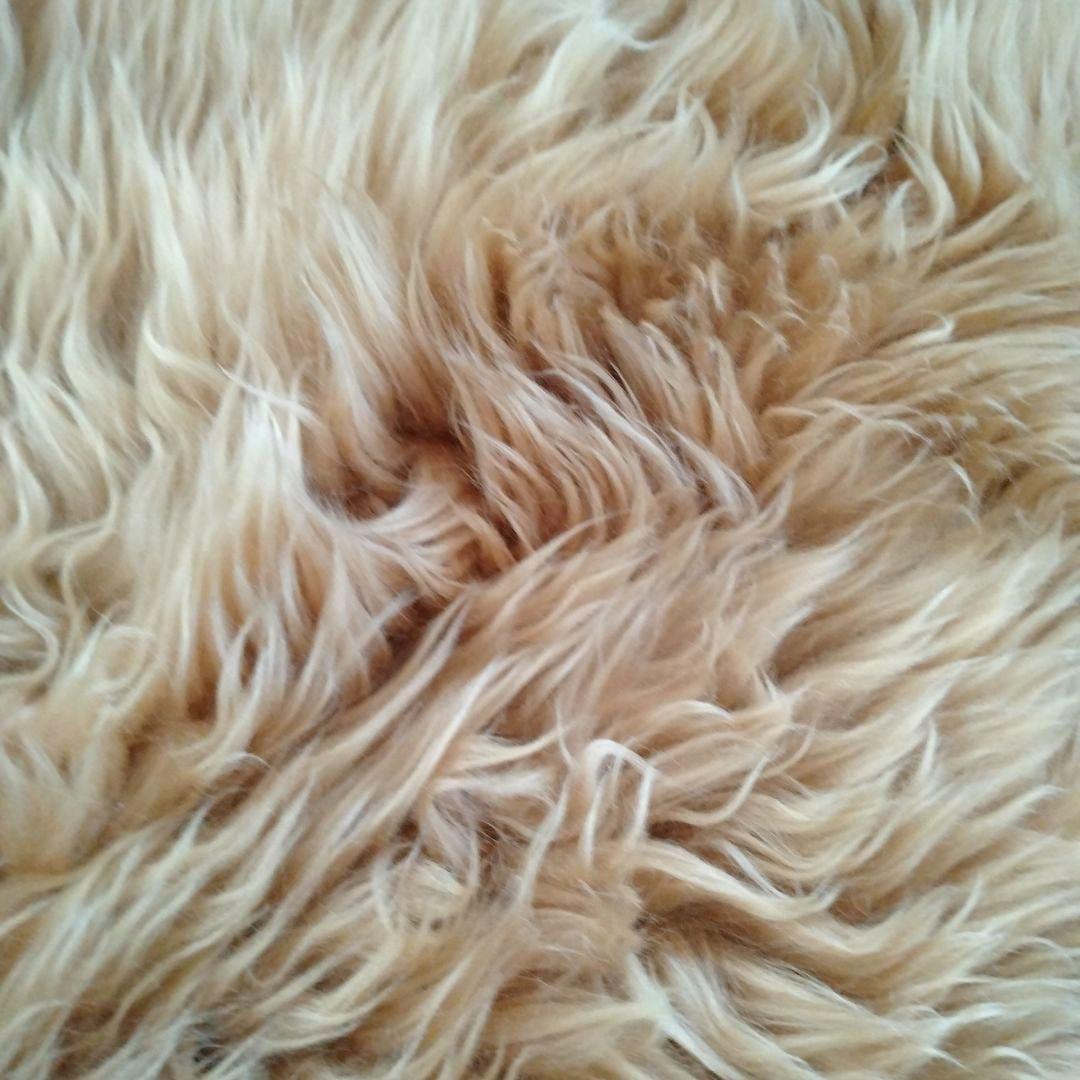 【16日まで】ムートン　羊毛　ラグ　ファー　マット　ベージュブラウン　敷物