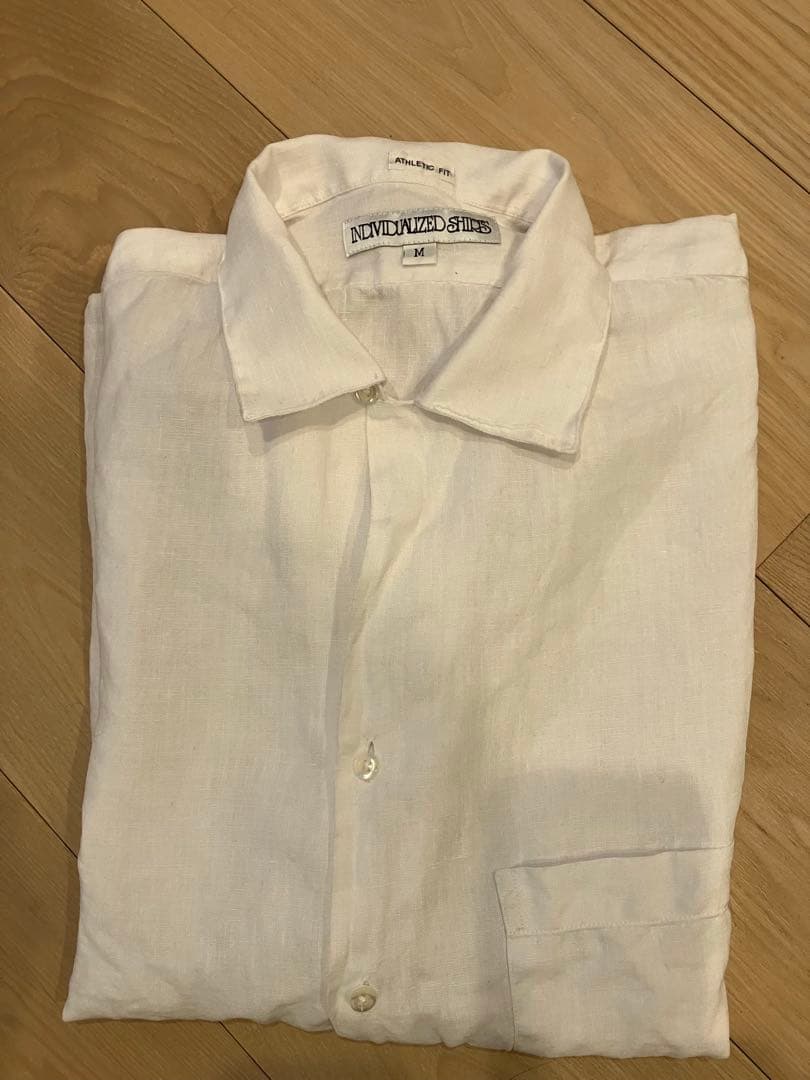INDIVIDUALIZED SHIRTS M ホワイト 半袖シャツ