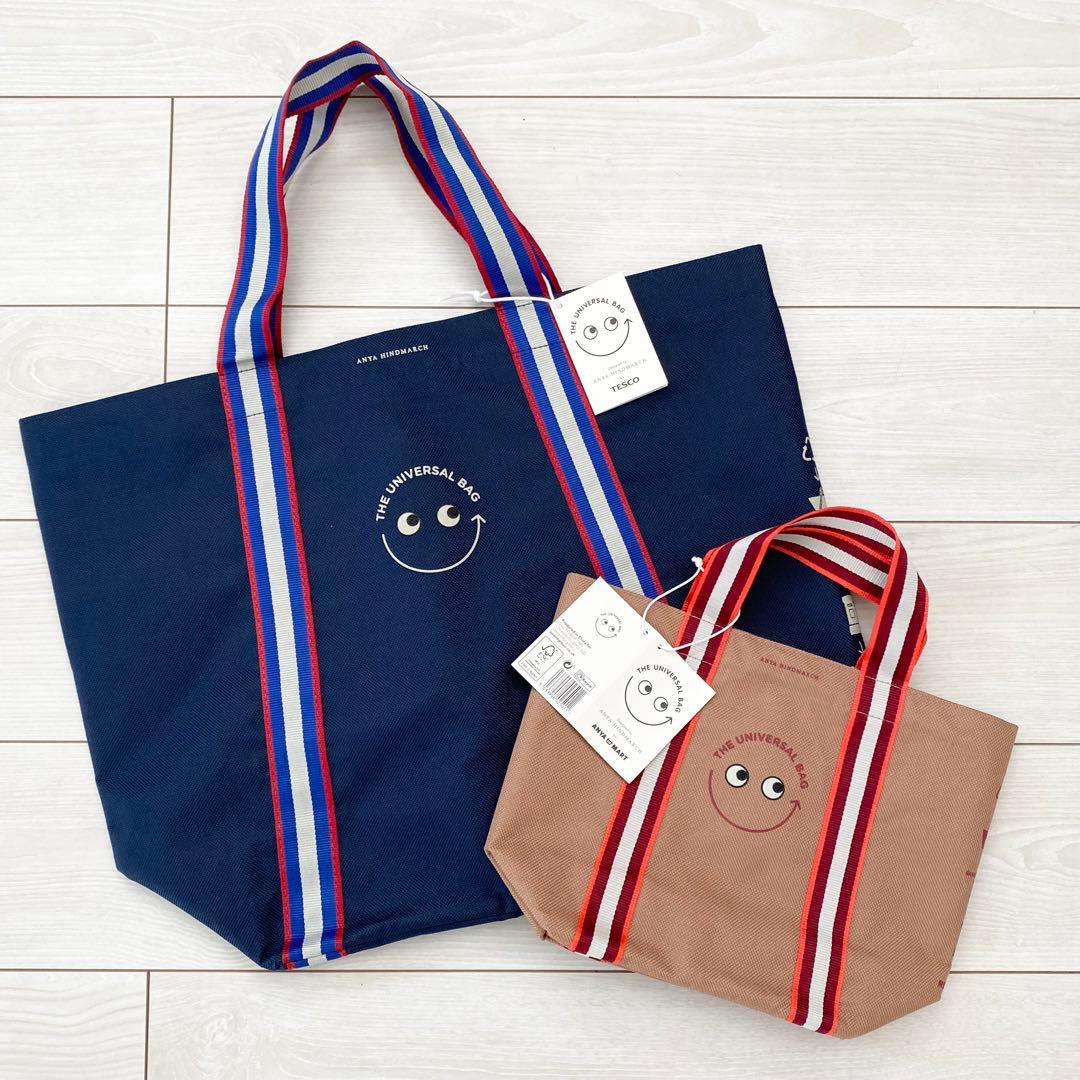 2枚セットアニヤハインドマーチ　ユニバーサルバッグ　エコバッグ　ミニ