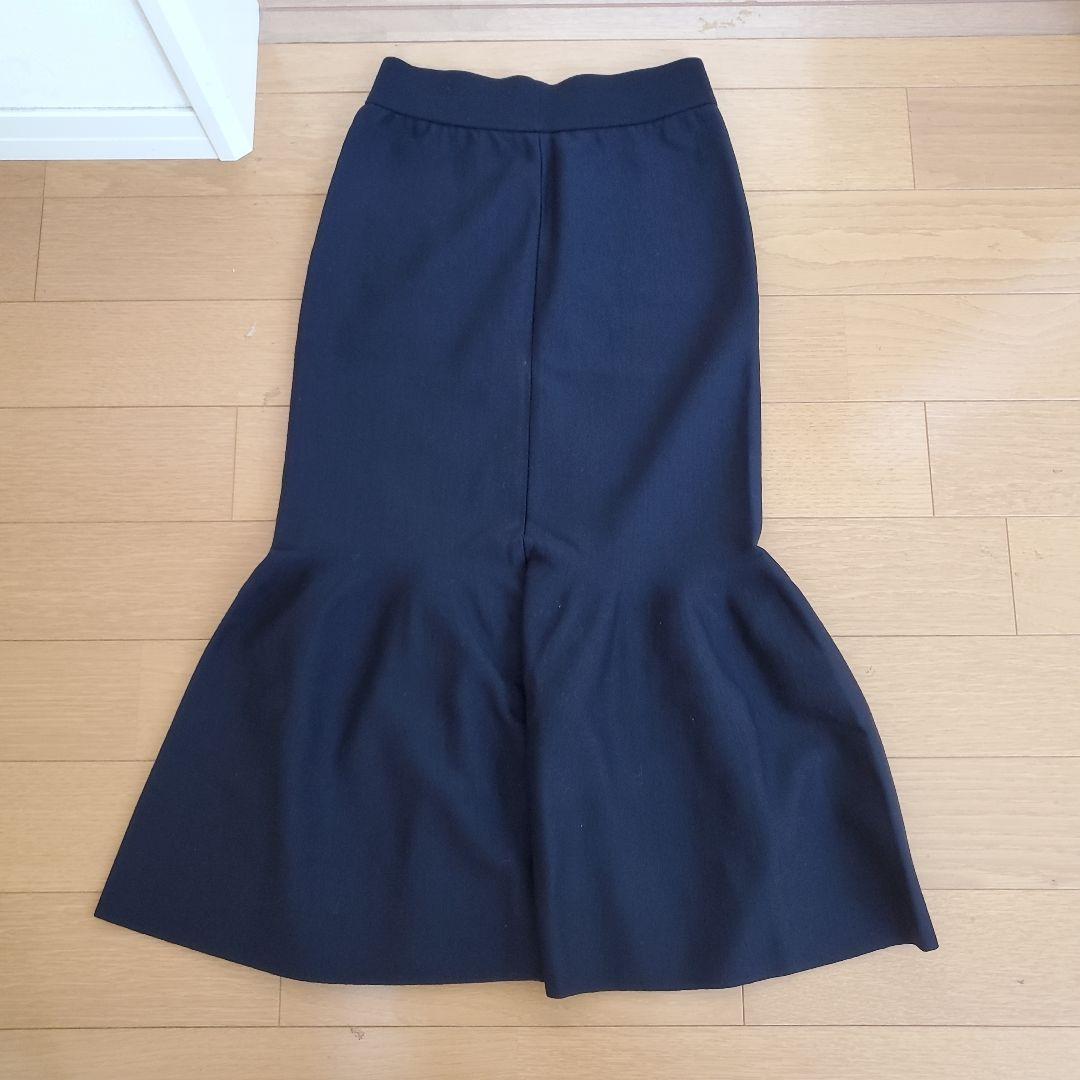 【タグ付き】ドゥーズィエムクラス　WONDER lily スカート　ネイビー36