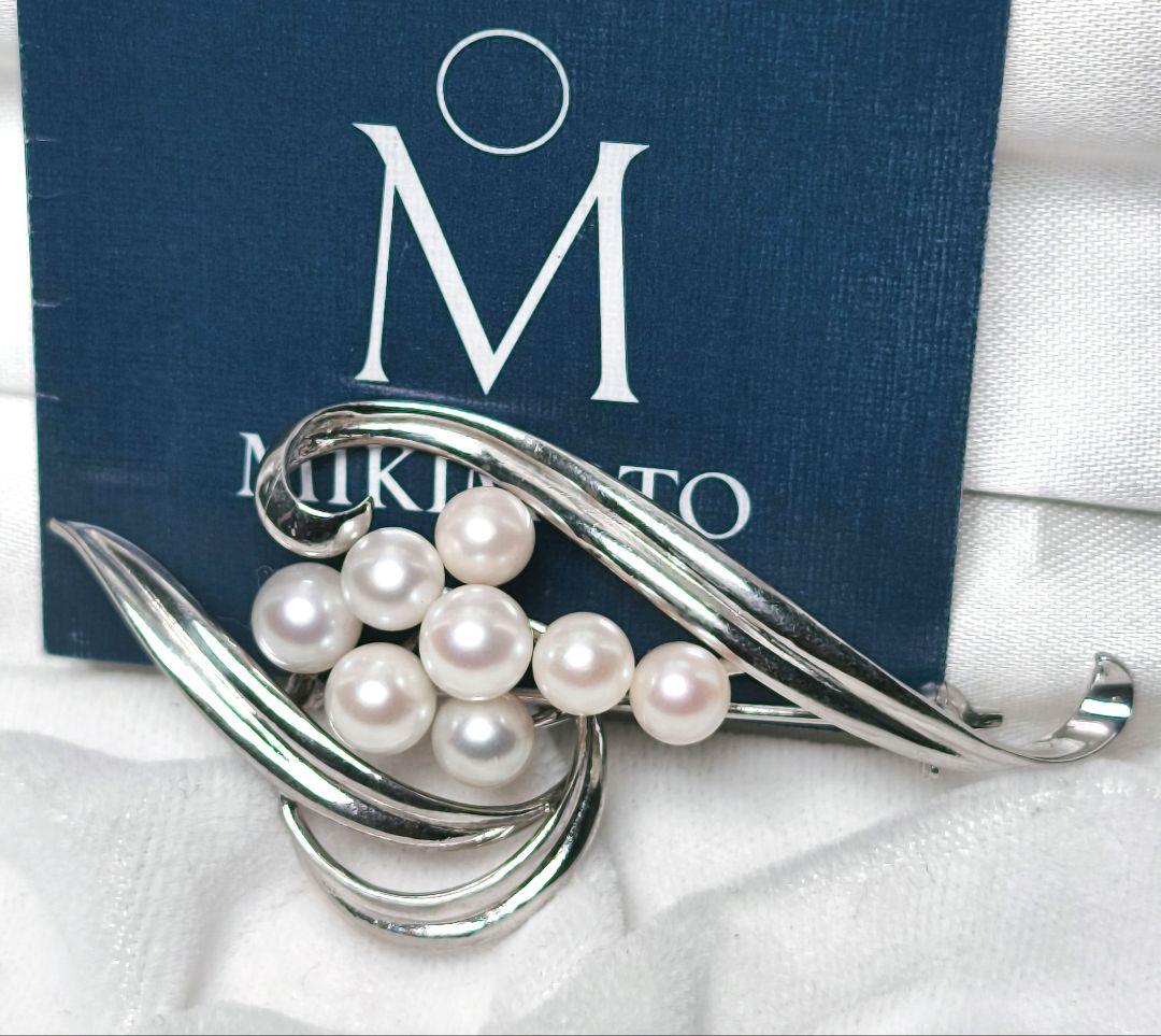 【美品 最高級!!】ミキモト ブローチ パール フォーマル 8珠 皇室御用達