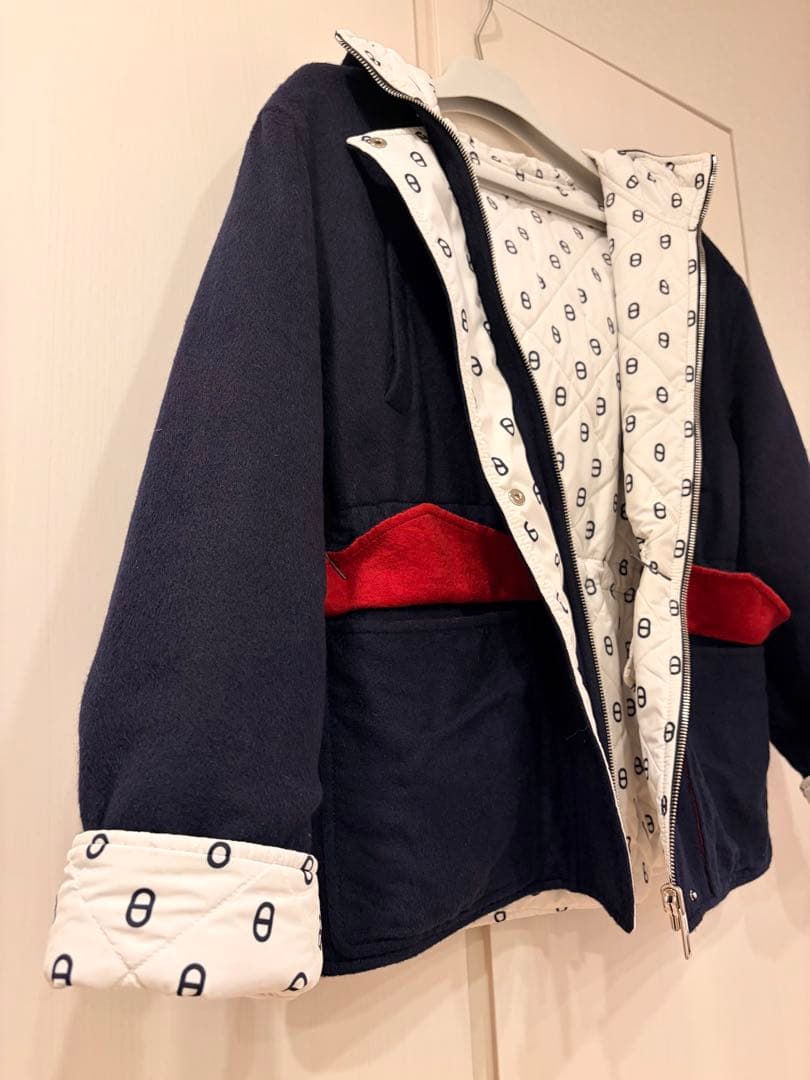 最終価格❗️極希少❤︎HERMÈS エルメス リバーシブル ダウンコート