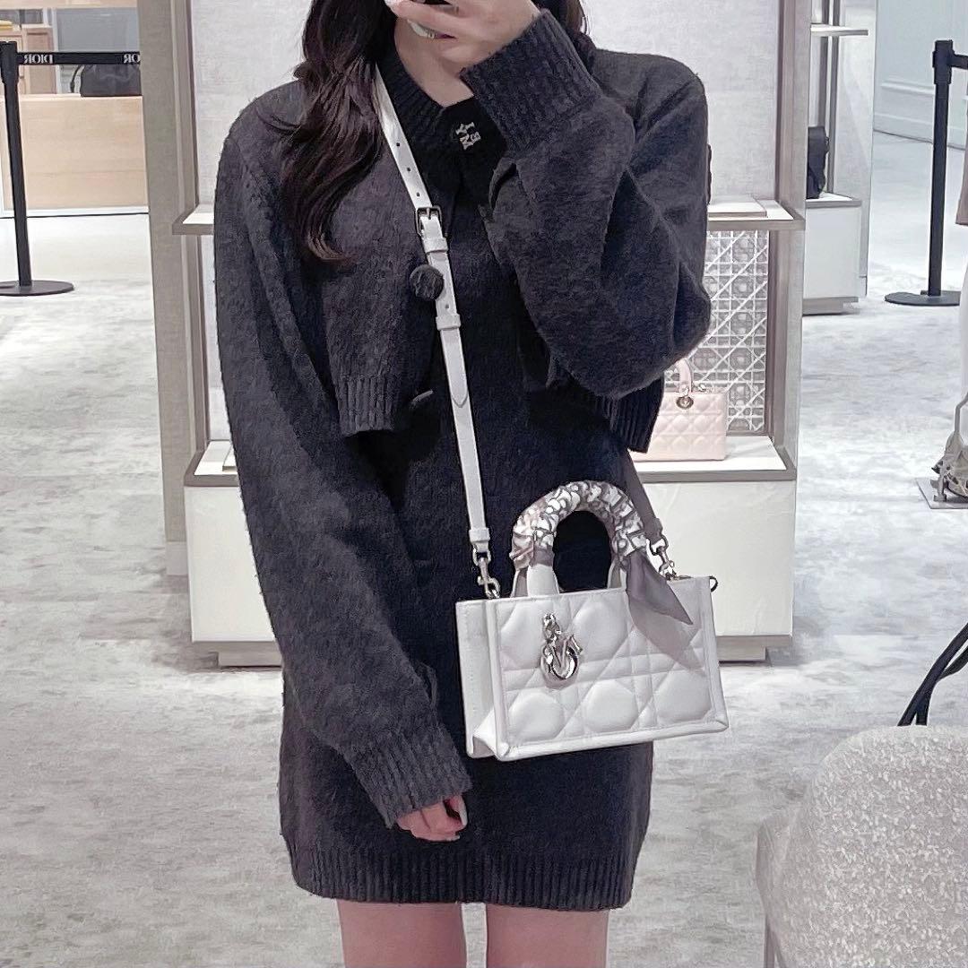 EIMY ISTOIRE EIMYロゴボタンニットセットワンピース GRY♡