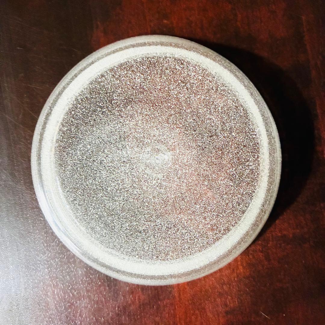 横山秀樹　中皿鉢　白泡　手吹きガラス